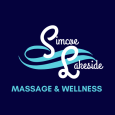 Simcoe Lakeside Massage & Wellness logo featuring nature-inspired elements reflecting calm, restoration, and therapeutic care.